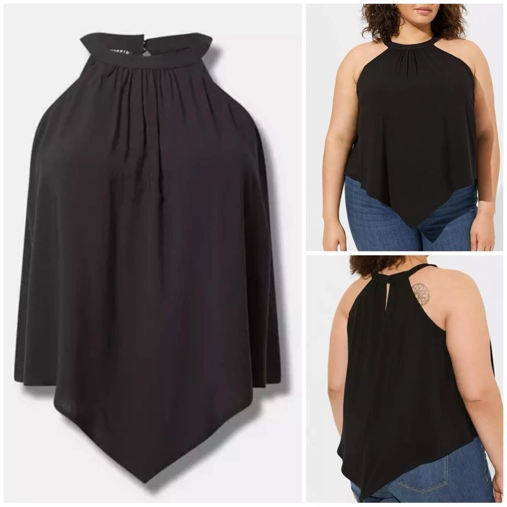 Torrid Black Halter Tank Top